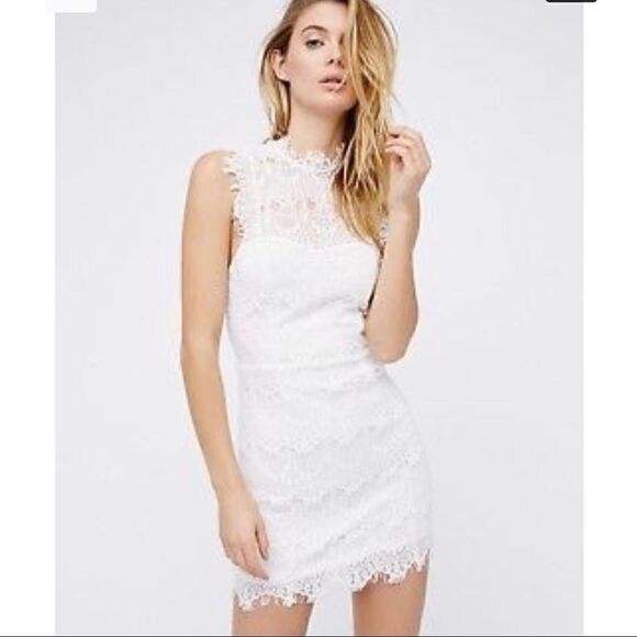 Free People Daydream Lace Bodycon Dress Md - Picture 1 of 7